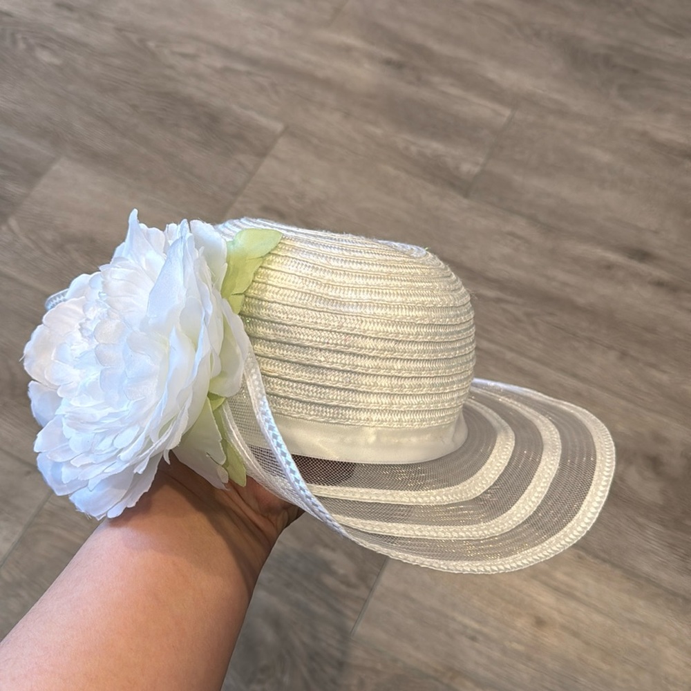 🆕 Toddler girl adorable floral sun spring hat size: Toddler